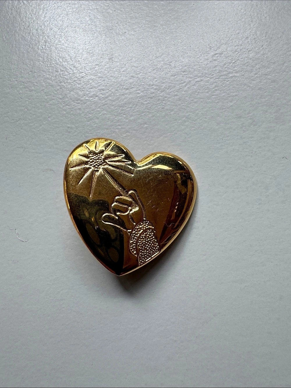 Vintage Disney Arm & Wand Heart Brooch